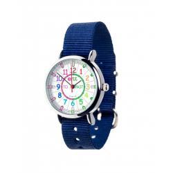 EasyRead Time Teacher Watch Navy Strap - Rainbow Face