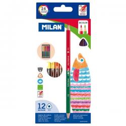 Bicolour Ergonomic Pencils 12 Pack