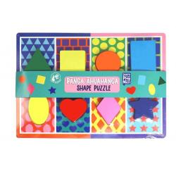 Panaga Ahuahanga Te Reo Maori Wooden Shape Puzzle