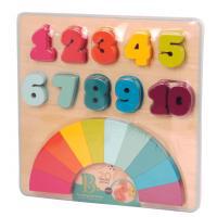 Counting Rainbows Numbers Wooden Puzzle