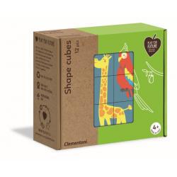 Shape Cubes Puzzle - Animals