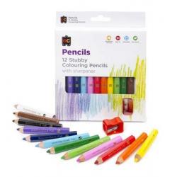 Stubby Coloured Pencils 12 Pack