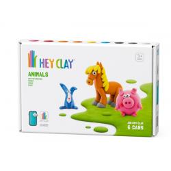 Air Dried Clay Animals Pig Horse Rabbit