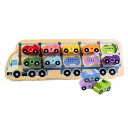 Wooden 1 to 10 Car Puzzle