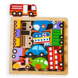Vehicles Wooden Chunky Puzzle