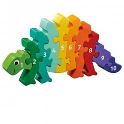 1 - 10 Wooden Dinosaur Puzzle