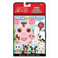 Make a Face farm Animals Reusable Sticker Pad