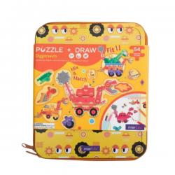 Puzzle and Draw Magnetic Kit Diggersaurs
