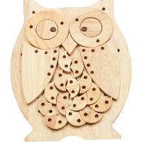 Wooden Lacing Owl