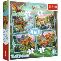 4 n 1 Unique Dinosaurs Puzzle Set